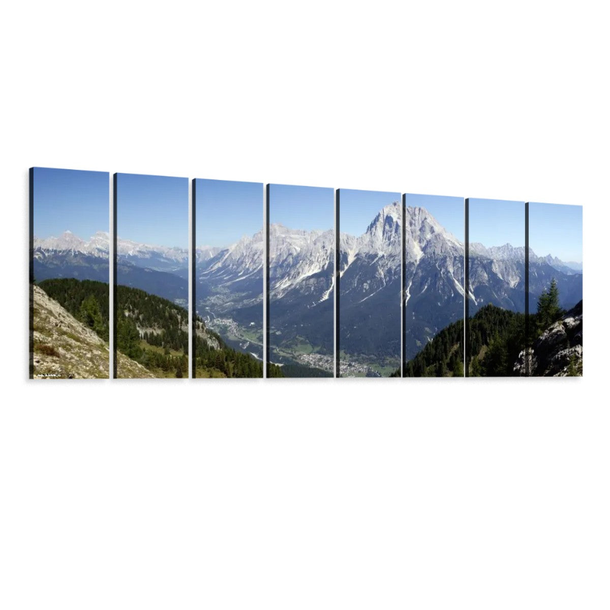 Mountain View 8 Panels Canvas Prints Wall Art