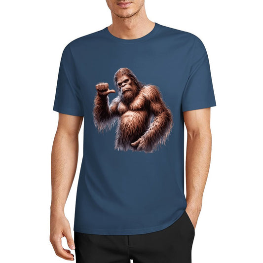Bigfoot - Sasquatch Pointing at self Short Sleeve Cotton T-Shirt