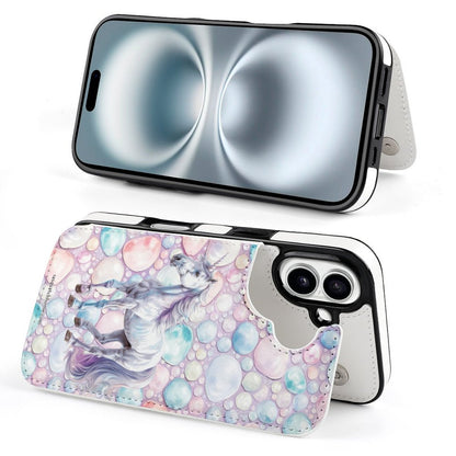 Unicorn, iPhone 16 Faux Leather Wallet Case