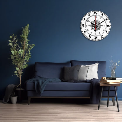 Bigfoot / Sasquatch Round Wooden Wall Clock -  - Made in USA