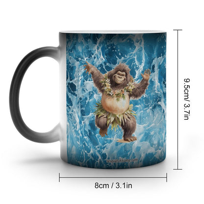 Sasquatch Hula On the Beach Color Changing Cup