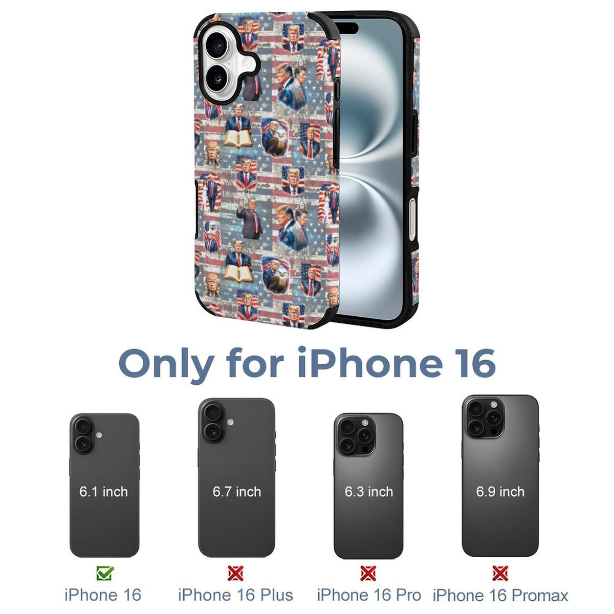 20 Donald Trump Designs, Microfiber iPhone 16 Cases