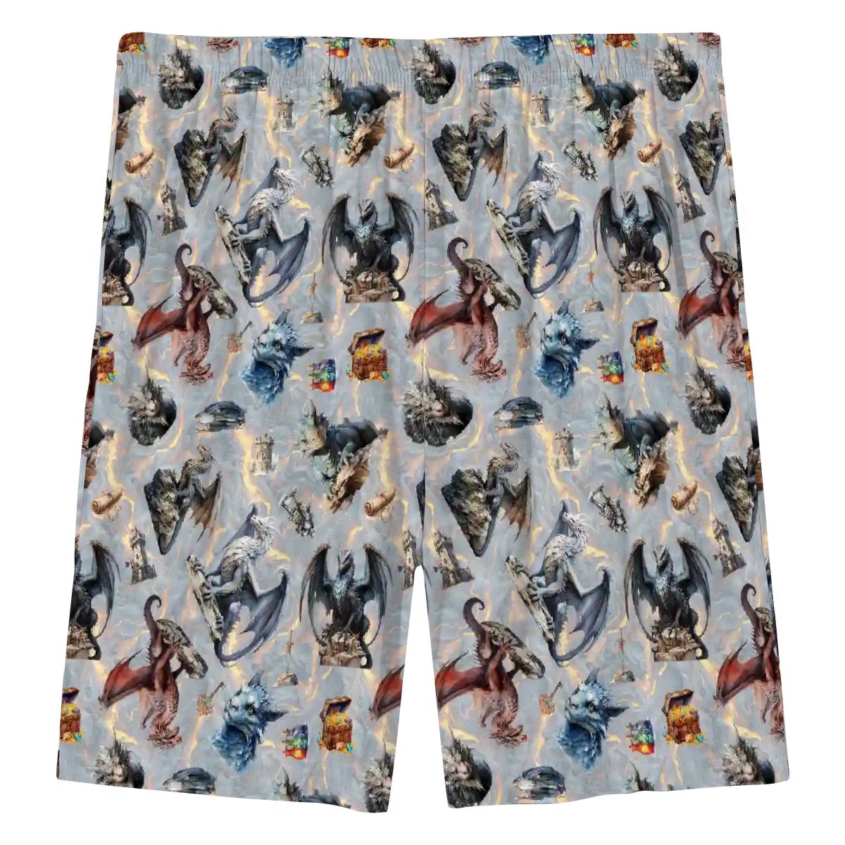 10 Misc Designs, Men’s Polyester, pocketed, pajama Shorts