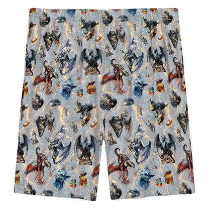 10 Misc Designs, Men’s Polyester, pocketed, pajama Shorts