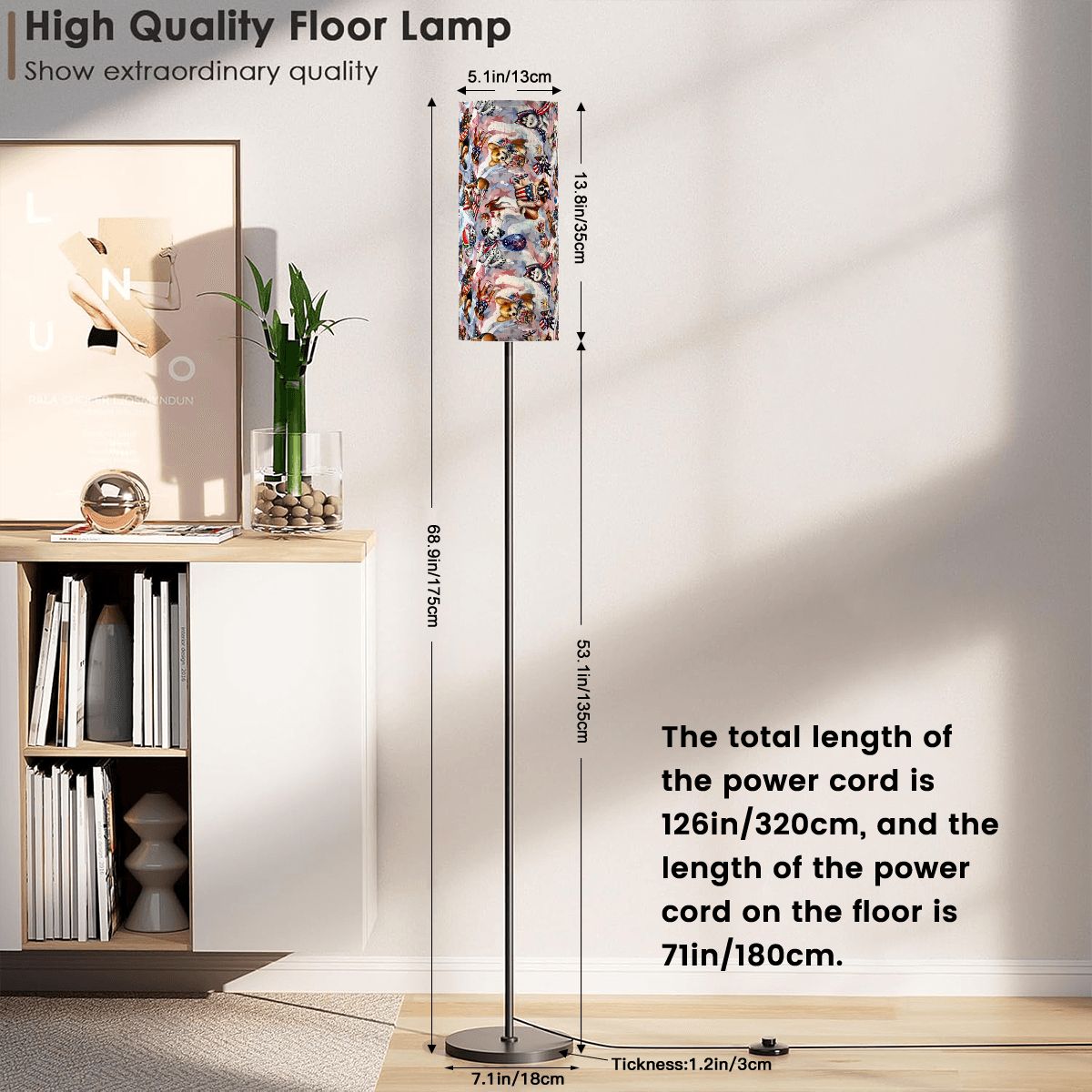 Floor Lamp Modern Standing Lamp (Made in USA)