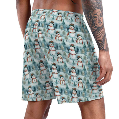 Naughty Bigfoot / Sasquatch, Men’s Polyester, pocketed, pajama Shorts