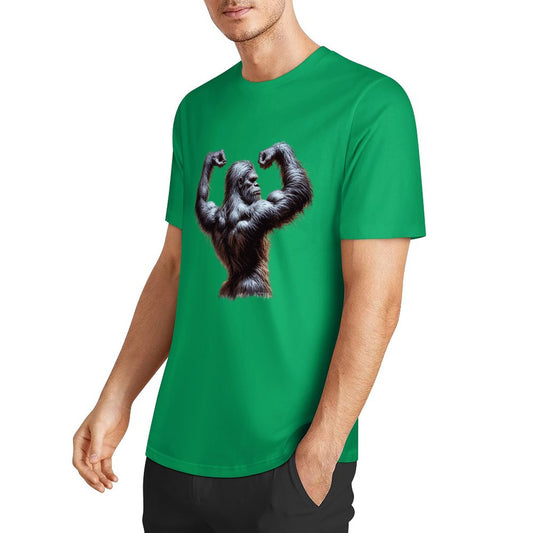 Bigfoot - Sasquatch Double Muscle Short Sleeve Cotton T-Shirt