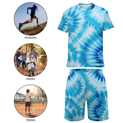 19 Tie Dye designs, Children's T-shirt & Shorts Set, kid’s outfit, child clothing set, tshirt, shorts