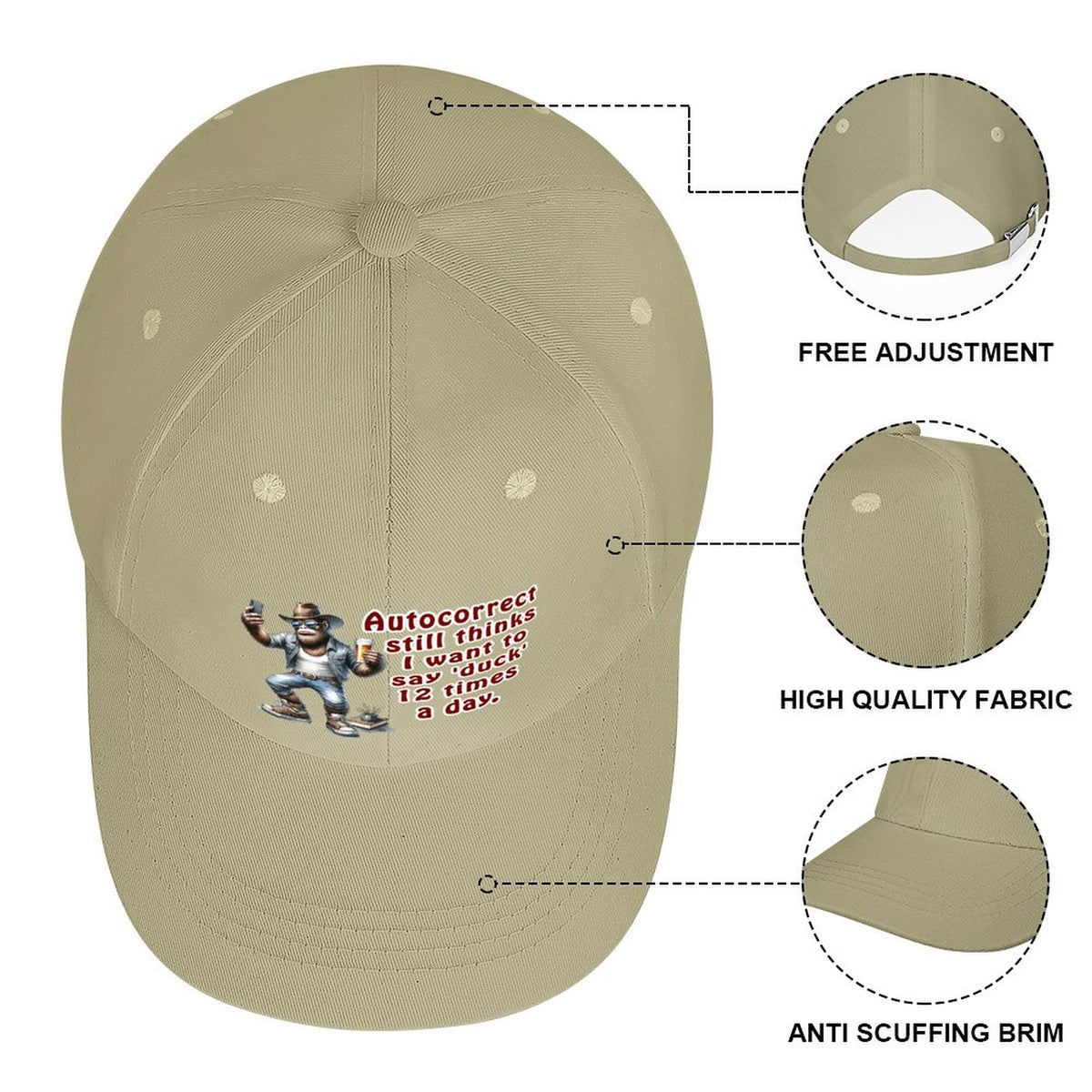 Bigfoot, Sasquatch, "Autocorrect still think..", My Baseball Cap – 8 Colors