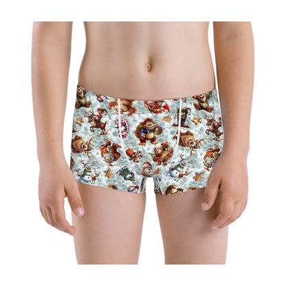 Sasquatch, Bigfoot Themed Boys Teen Boxer Briefs Underwear