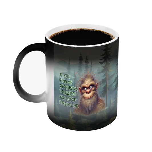 Sarcastic Sasquatch, Bigfoot, Color Changing Mug (11oz) (Made in USA)