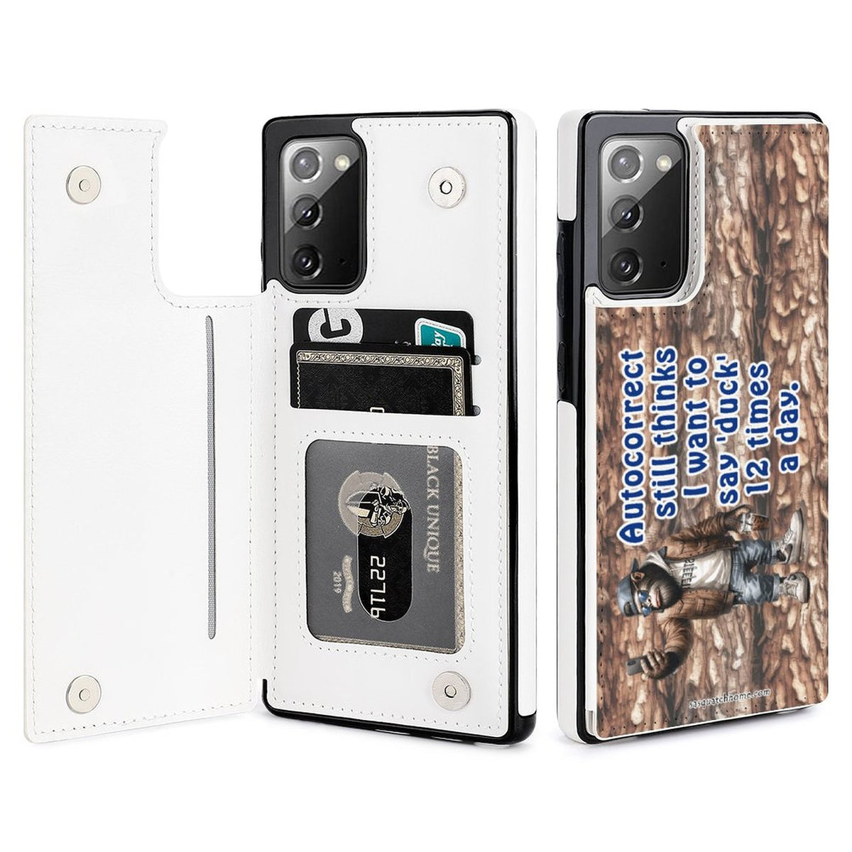 Bigfoot, Sasquatch, "My Spell Check..." Samsung Note20 Flip Phone Case