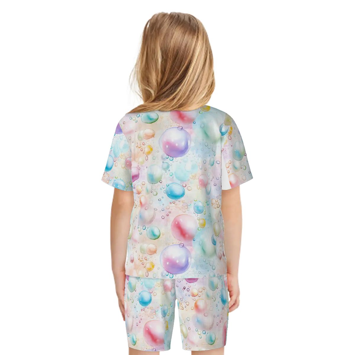 Children’s 2 Piece Short Pajama Set - Rainbow Unicorn Balloons