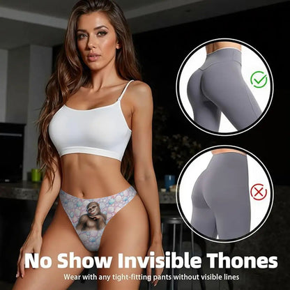 Women’s Polyester Female Bigfoot Thong, Panties, Underwear