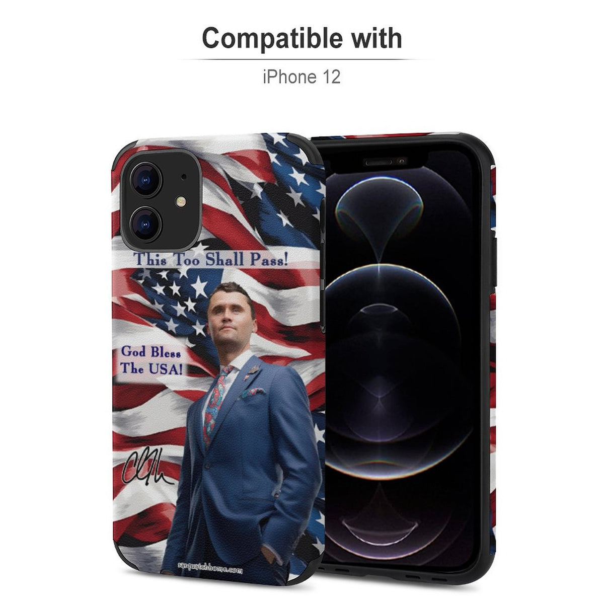 Charlie Kirk Memorial, Microfiber Phone Cases iPhone 12