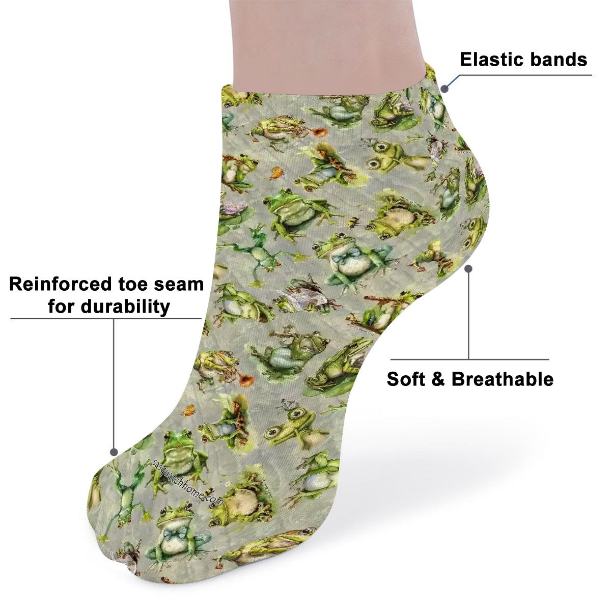 10 Animal Designs, 8” Poly Ankle Socks