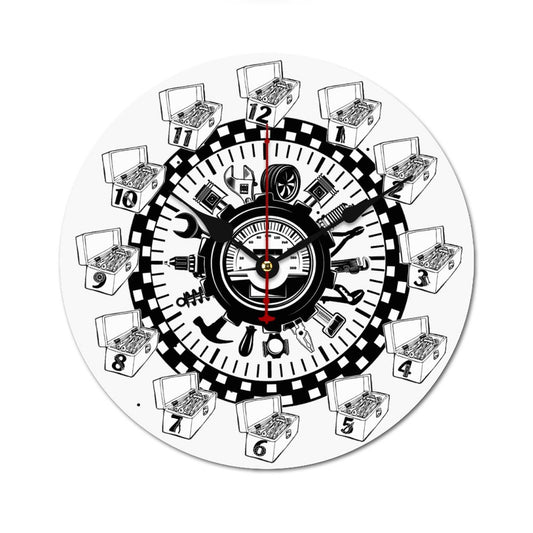 Mechanic's Wooden Wall Clock- Made in USA
