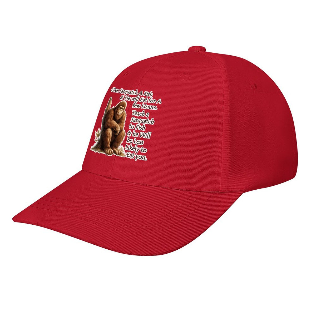 Bigfoot, Sasquatch “Give Sasquatch a fish..", Baseball Cap – 8 Colors