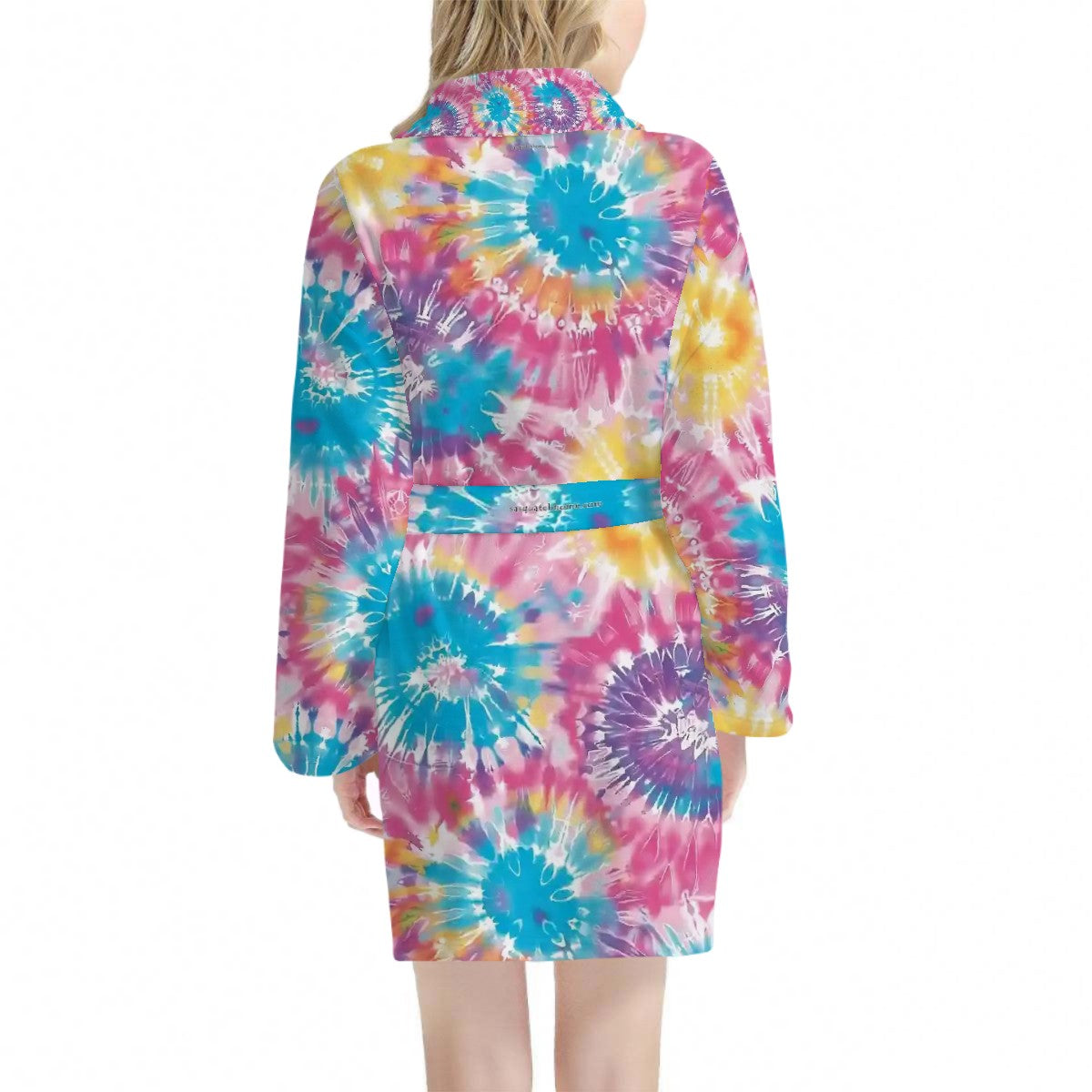 19 Tie Dye Designs, Women’s Bath Robe 33.5” Long
