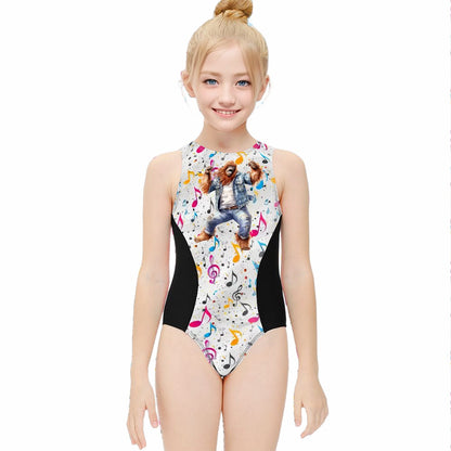 Girl’s One Piece Swimsuits, child swimwear - Dancing Sasquatch