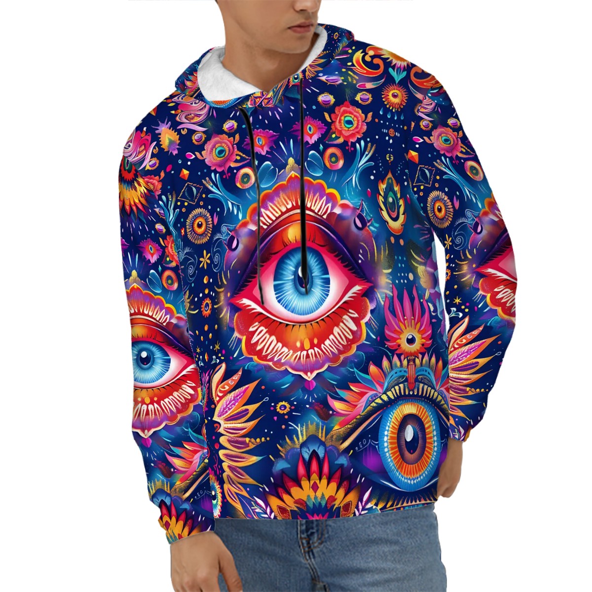 Psychedelic Eyeball Zip Up Hoodie