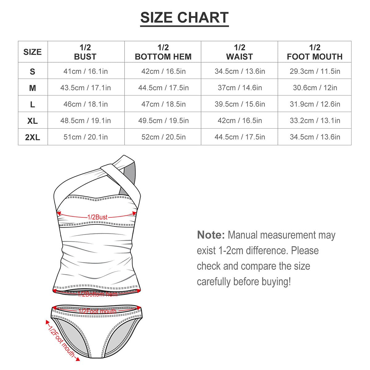 20 Misc Designs, Women One-Shoulder Tankini, Two Piece