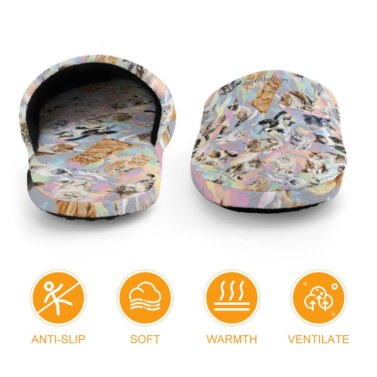 10 Animal Designs, Children's Cotton Flannel Slippers