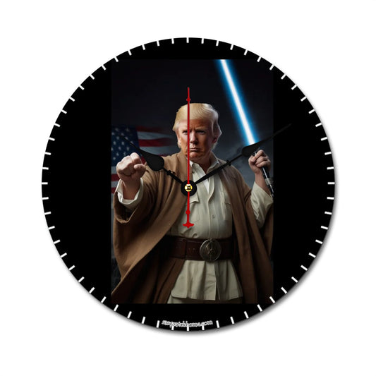 Donald Trump Jedi, Wooden Wall Clock- Made in USA