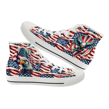 Patriot Eagles, Women's High Top Canvas Shoes