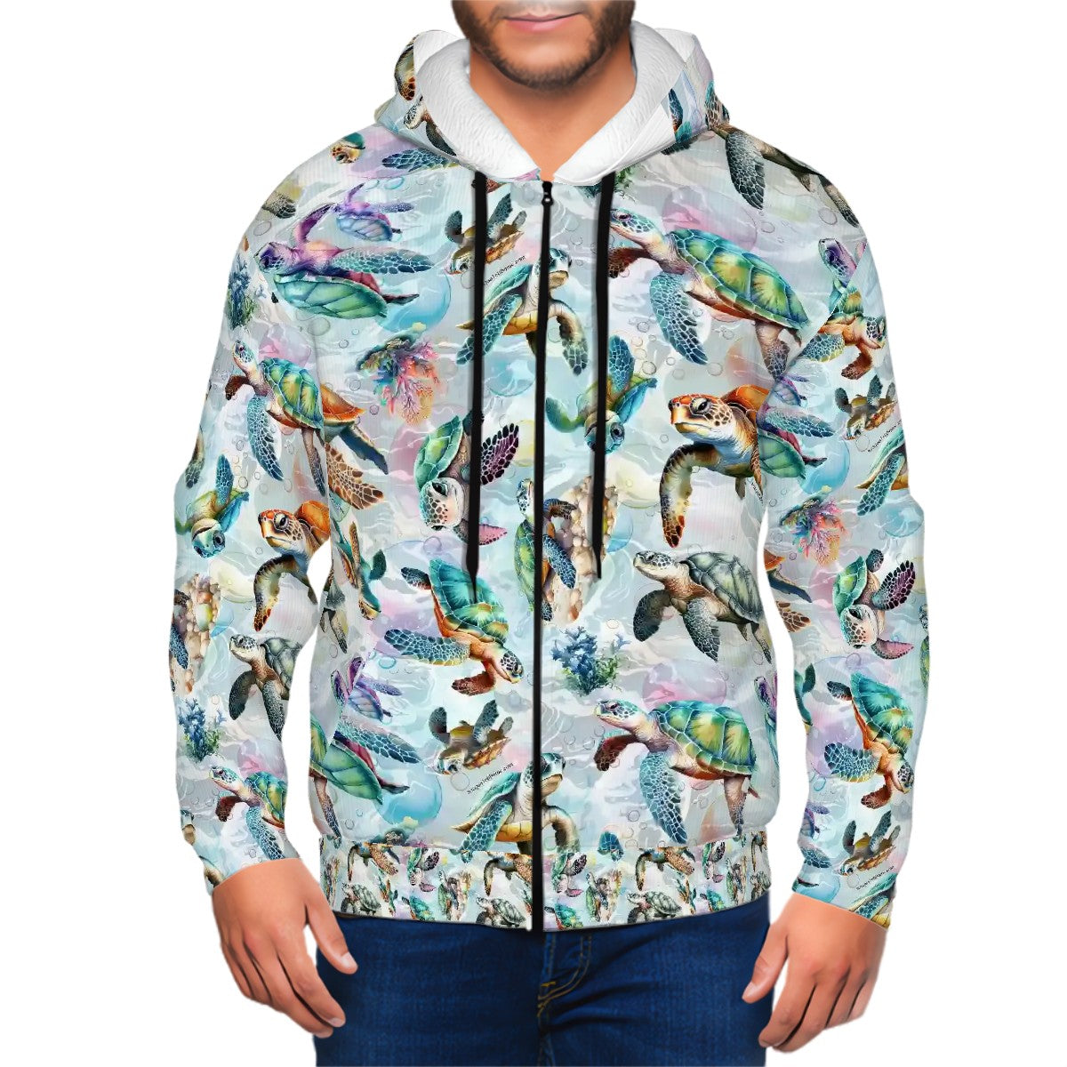 10 Animal Designs, Adult Zip Up Hoodie