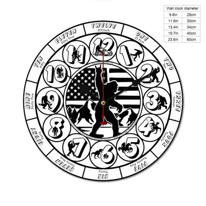 Bigfoot / Sasquatch Themed Wooden Wall Clock- Made in USA