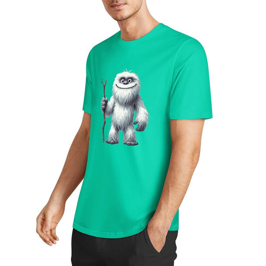 Bigfoot - Sasquatch Yeti Stick Short Sleeve Cotton T-Shirt