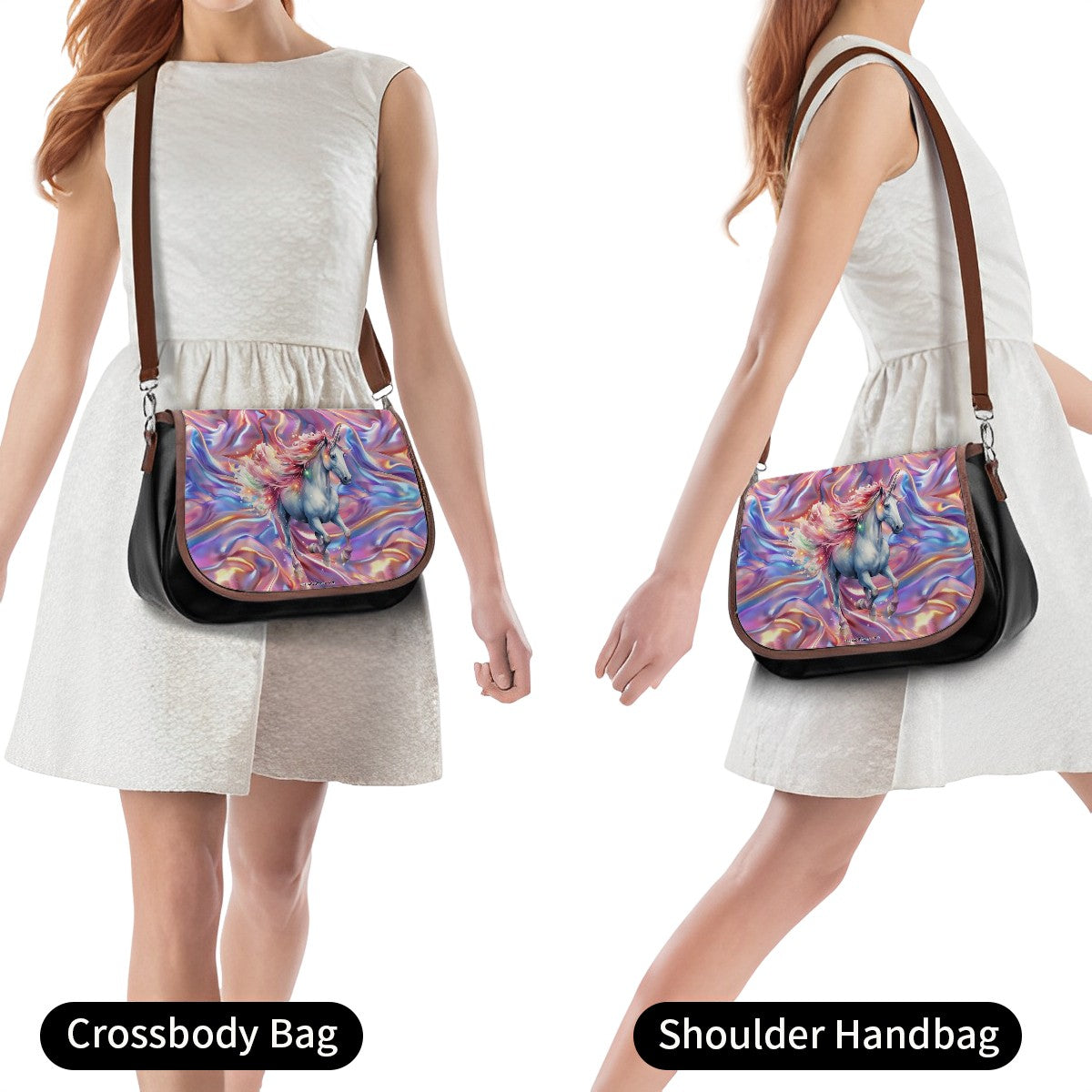 Unicorn, Leather Shoulder Bag / Purse