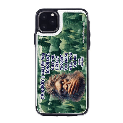 Bigfoot, Sasquatch, Iphone Pro Max Cell / Mobile phone wallet case, "I'm sorry.."