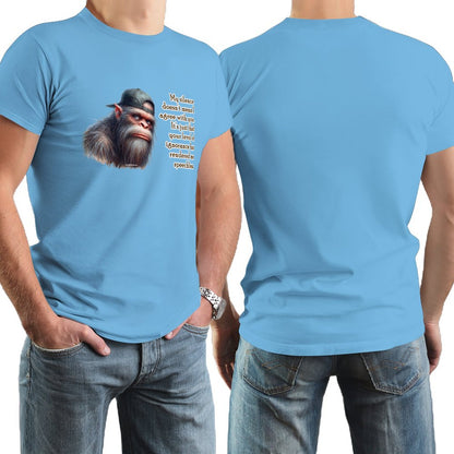 "My Silence Doesn't Mean..." Bigfoot, Sasquatch Short Sleeve T-shirt