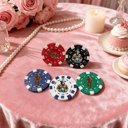 Cowboy Sasquatch 10 Piece Poker Chips Set
