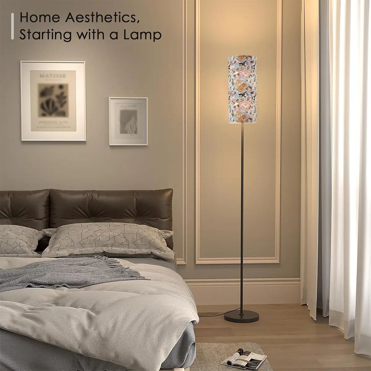 10 Domestic Animal Designs, Floor Lamp Modern Standing Lamp (Made in USA)