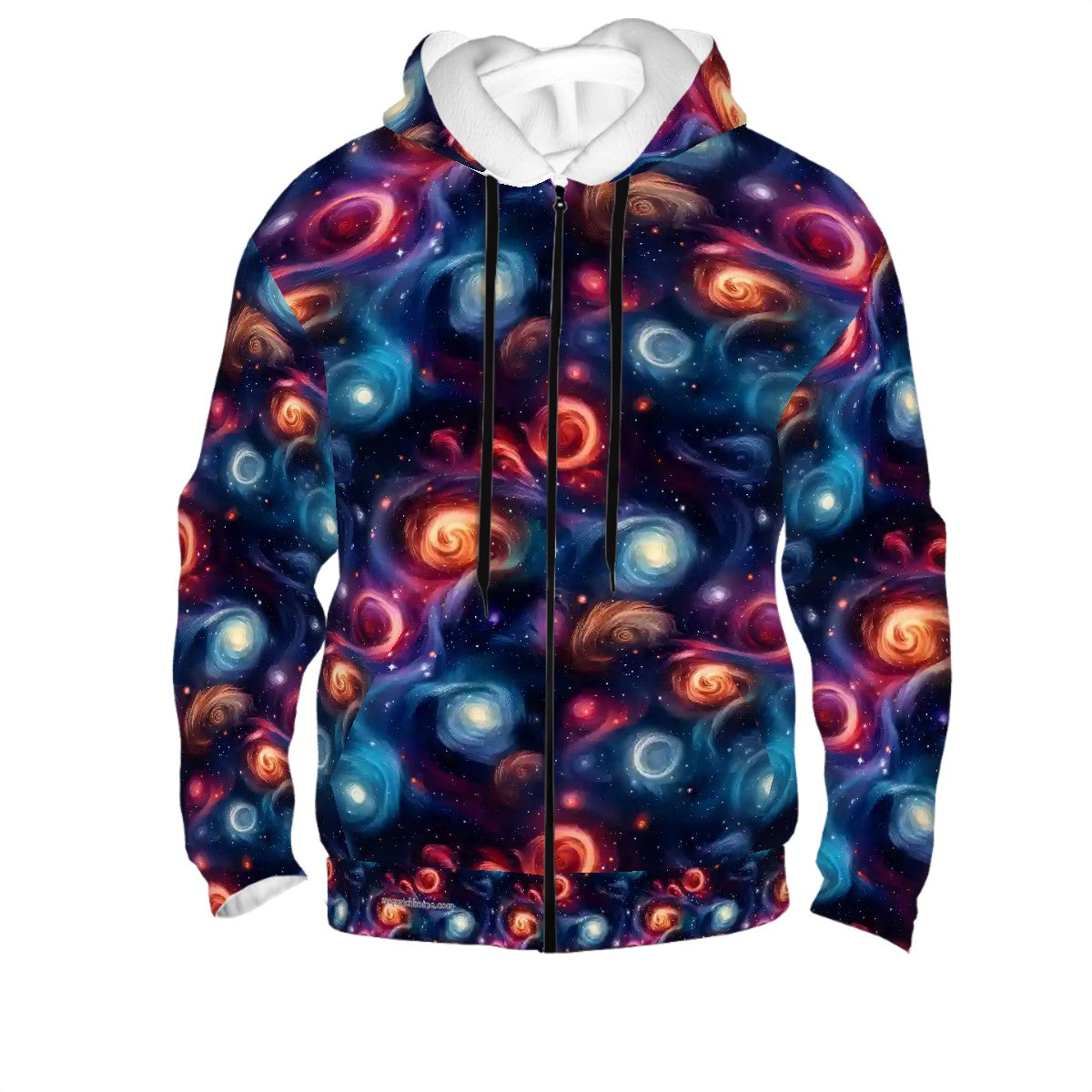 12 Galaxy Outer Space Designs, Adult Zip Up Hoodie