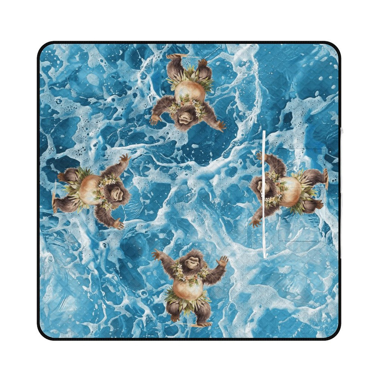 Hula Beach Sasquatch Zipper Foldable Picnic Mat- 79"x79"/200x200cm