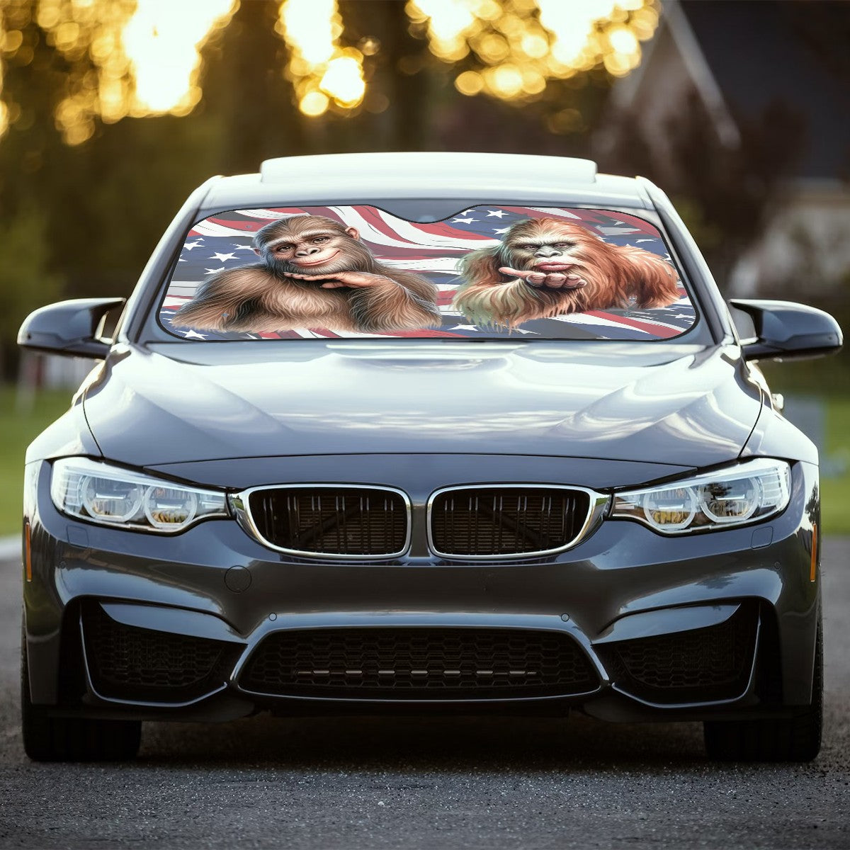 Sasquatch His Hers Windshield Sun Shades for Car
