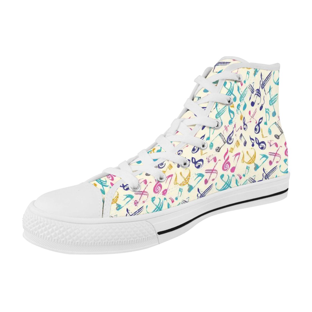 Dancing Bigfoot Sasquatch, Women's High Top Canvas Shoes