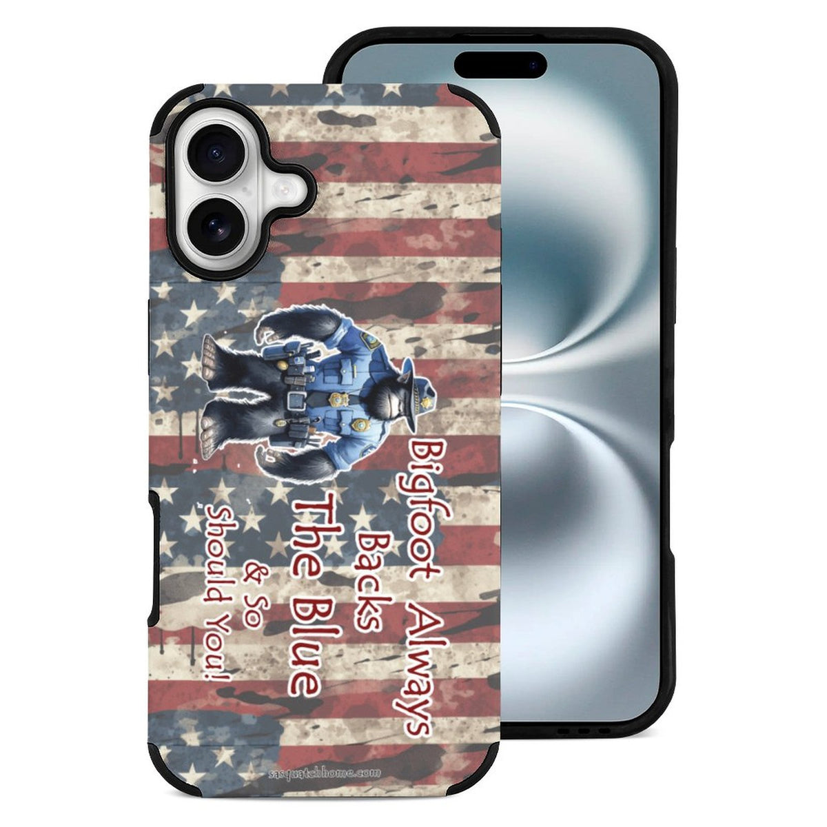 Bigfoot / Sasquatch "Bigfoot always backs..", Microfiber iPhone 16 Cases