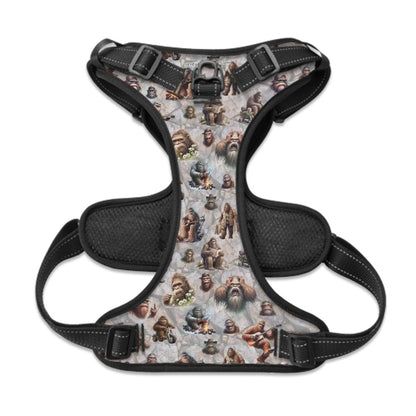 Dog Harness Bigfoot / Sasquatch Designs, collar, front and back latch - PERSONALIZE