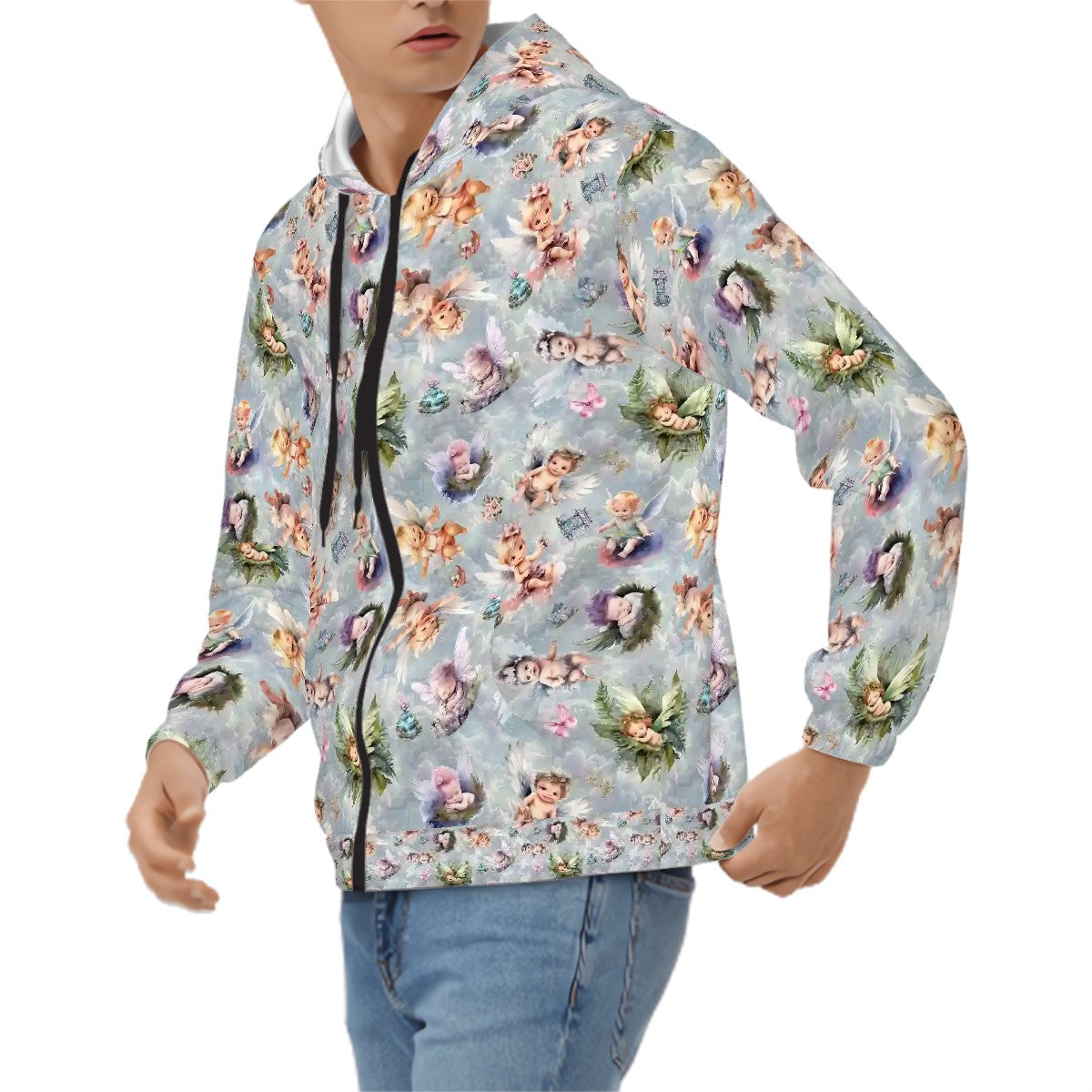6 Fairy Designs Adult Zip Up Hoodie