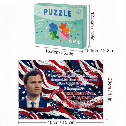 Charlie Kirk 300pcs Horizontal Wooden Jigsaw Puzzles