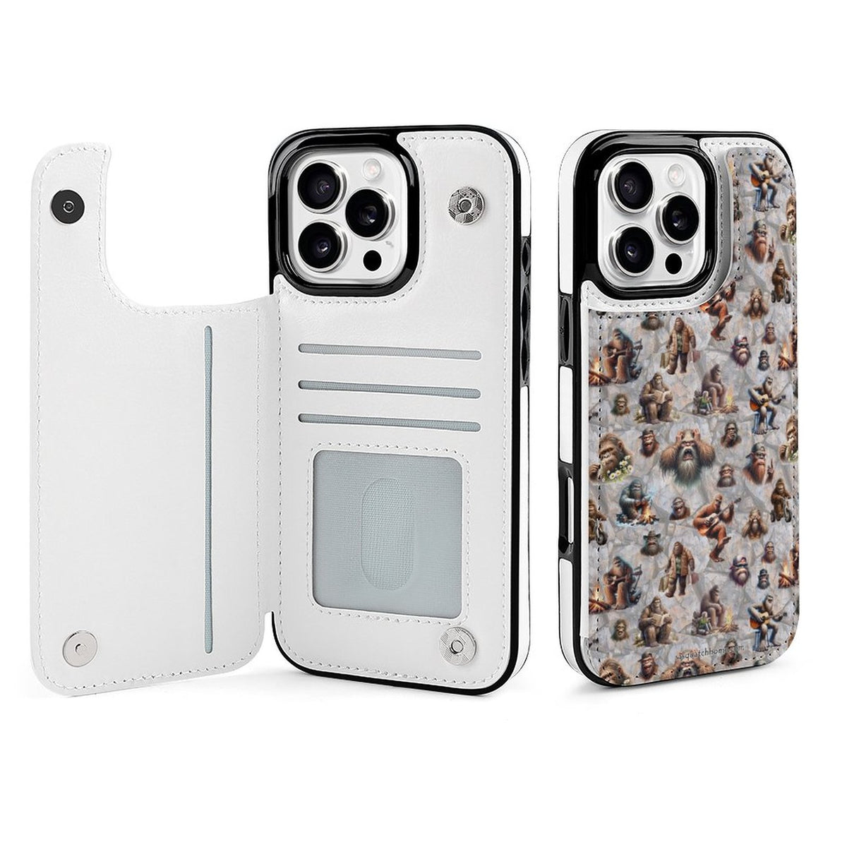 20 Bigfoot / Sasquatch Designs, iPhone 16 Faux Leather Wallet Case
