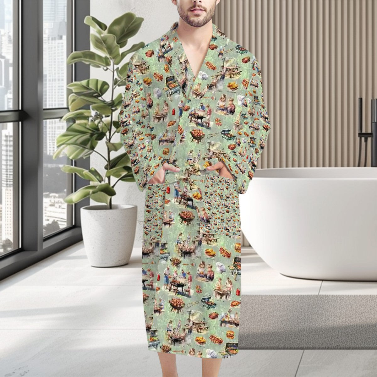 20 Misc Designs,  Themed Polyester Bath Robe