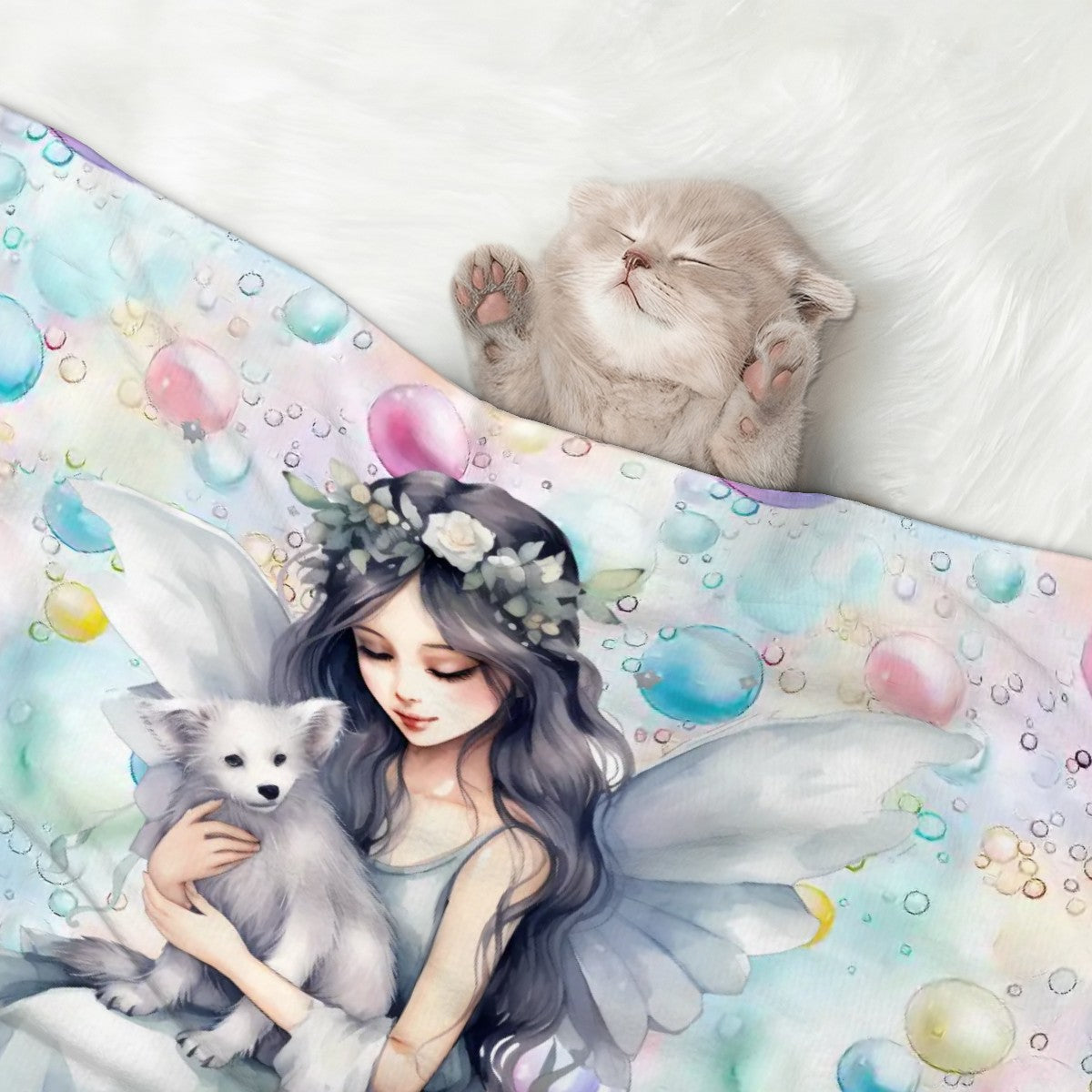 Fiary on Bubbles, Fluffy, Soft Dog Blanket