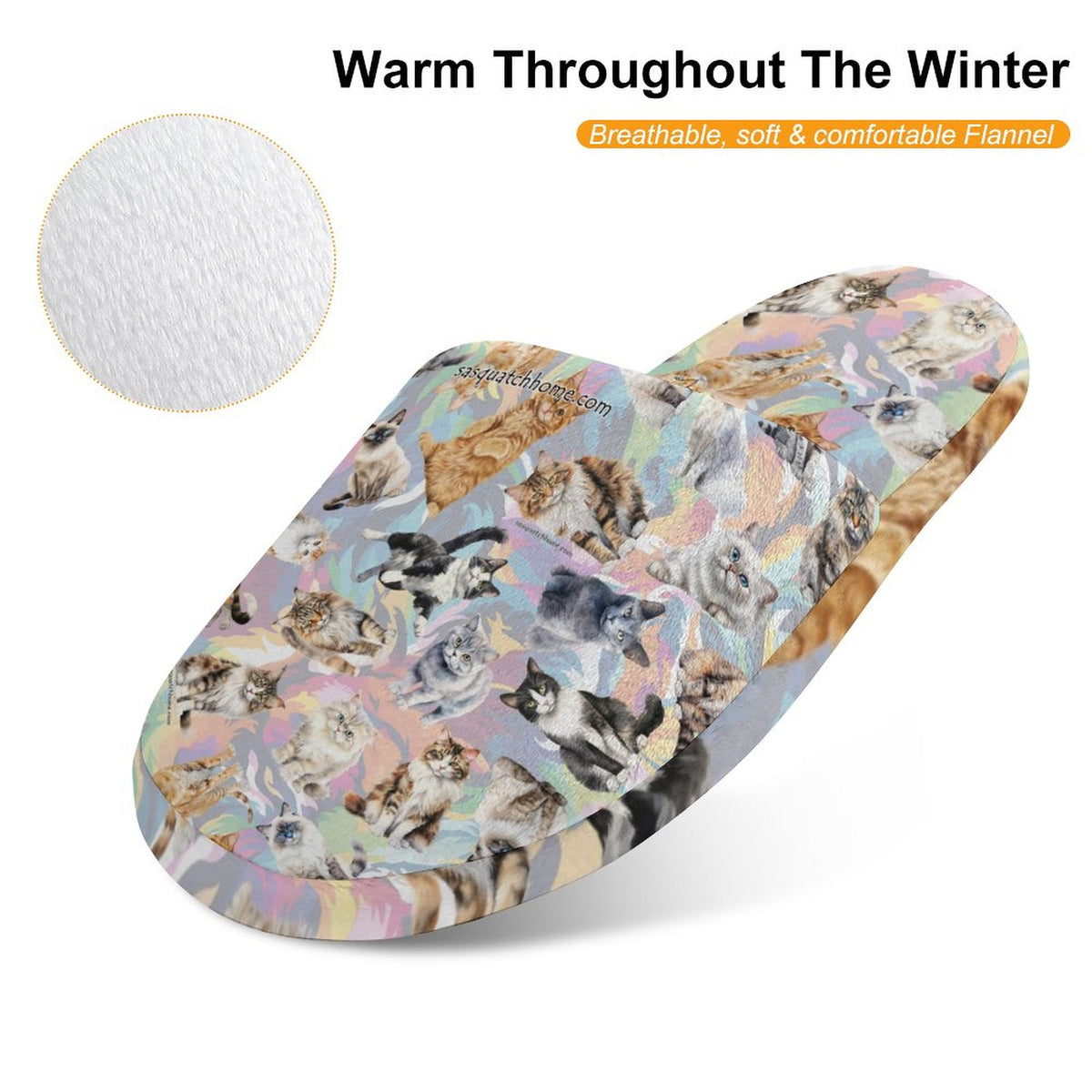 10 Animal Designs, Children's Cotton Flannel Slippers