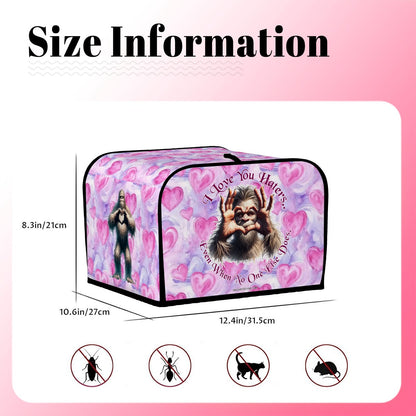 Bigfoot / Sasquatch "I love you haters..", 4 Slice Toaster Cover